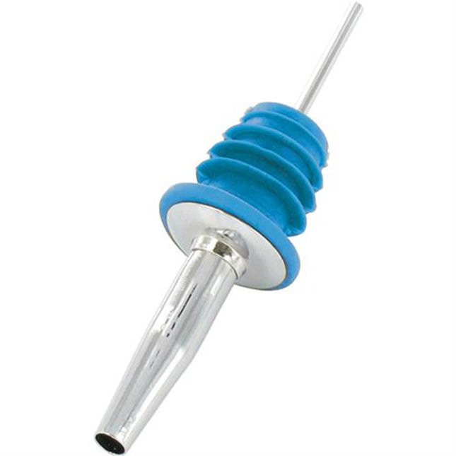 Metal Pourer with soft rubber cork blue 12/box