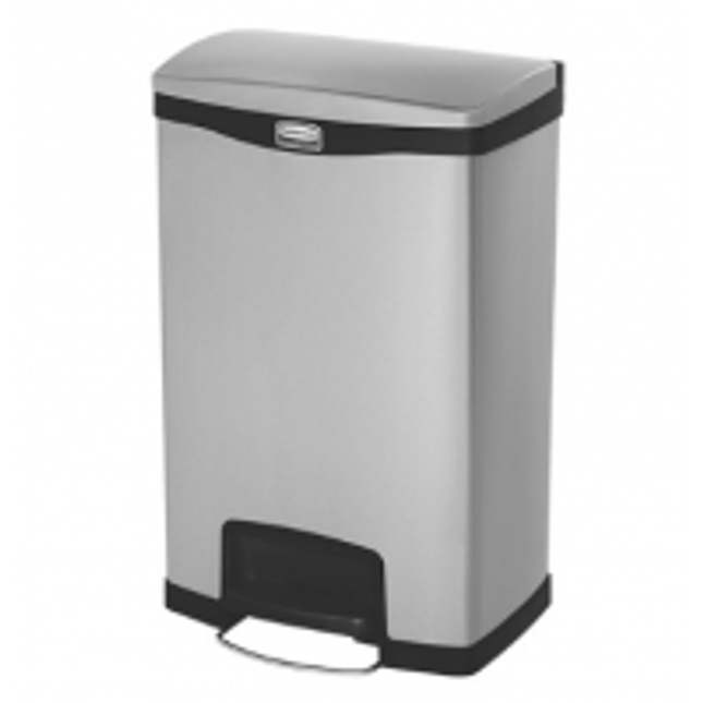 Pedaalafvalbak 90 liter RVS/Front