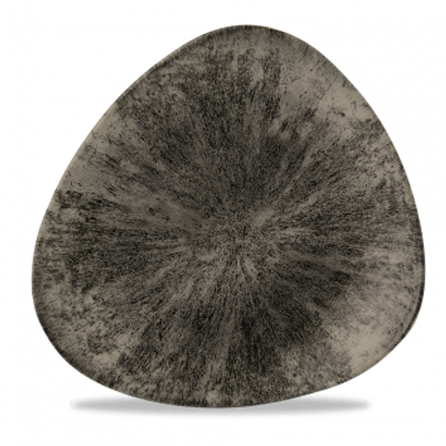 Stone Quartz Black Lotus Plate 25cm 12/box