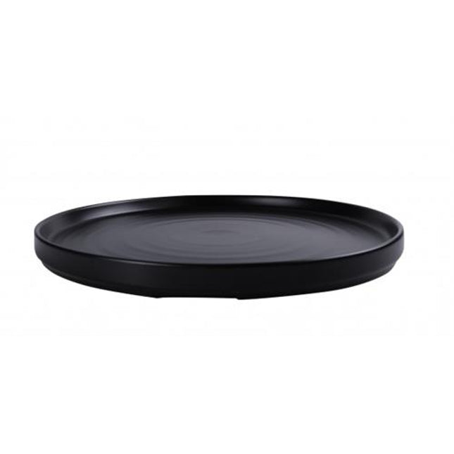 Ming Plate Black Ø 28 cm 4/box