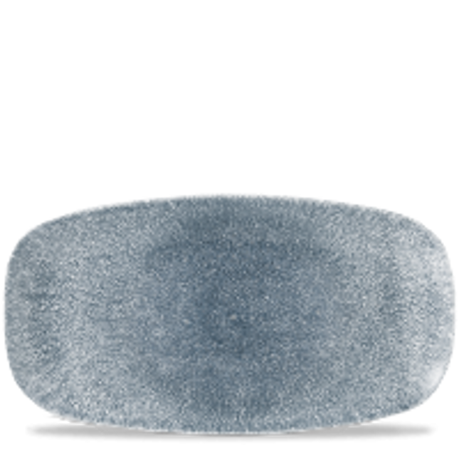Raku Topaz Blue Chefs Oblong Plate 35.5 x 18.9cm 6/box