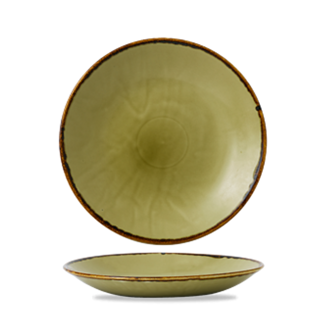 Harvest Green Deep Coupe Plate 28.1cm 12/box