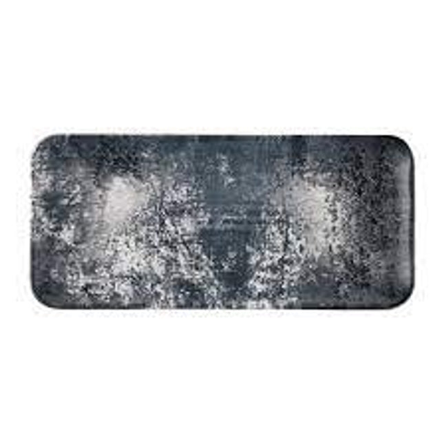 Urban Blk Organic Rectangular Plate 34,6x15,6cm 6/box