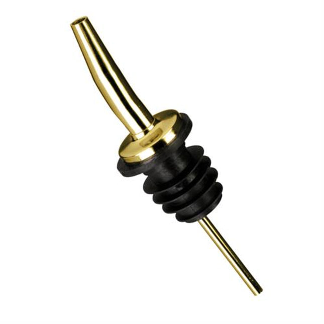 Metal Pourer with soft rubber cork Gold plated 12/box