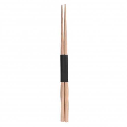 Twist Bamboo Chop Sticks with black bandrol 24cm 100/pak