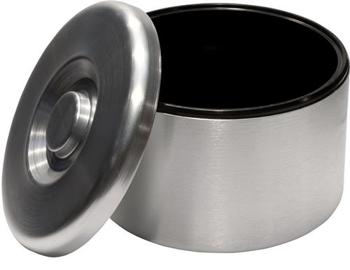 Ice Box round aluminium with drain inlet Ø28*21 cm 10 L