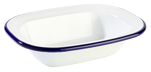 Bowl -Enamelware- 16*12 cm, H: 3.5 cm