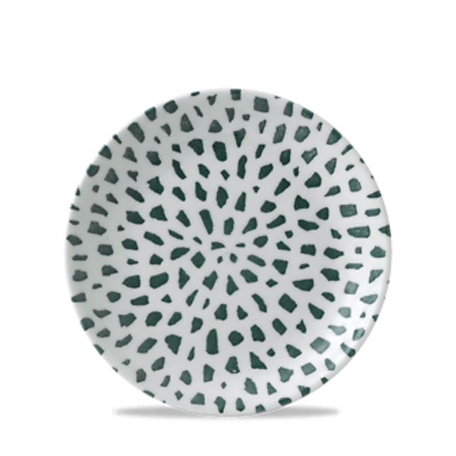 Terrazzo Green Coupe Plate 16,5cm 12/box
