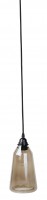Suspended Lamp, Metallic Gray Glass · H 19.5 · Ø 16.5