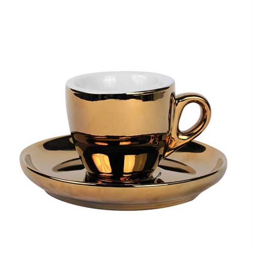 Espresso cup and saucer gold 55 ml 6/box