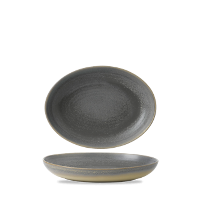 Evo Granite Deep Oval Bowl 26.7x19.7cm 6/box