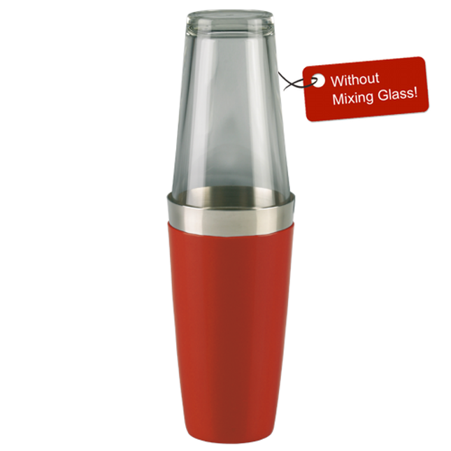 Boston Shaker vinyl coated red 830 ml