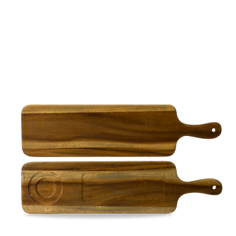 Wood Large Rect Handled Board 54.5 x 14.4 cm 4/box