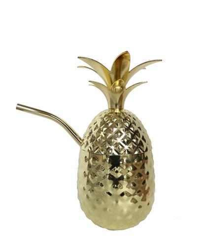 47 Ronin Metal pineapple with straw Gold 455 ml