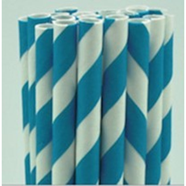 Paperstraw bluewhite 8*255 mm