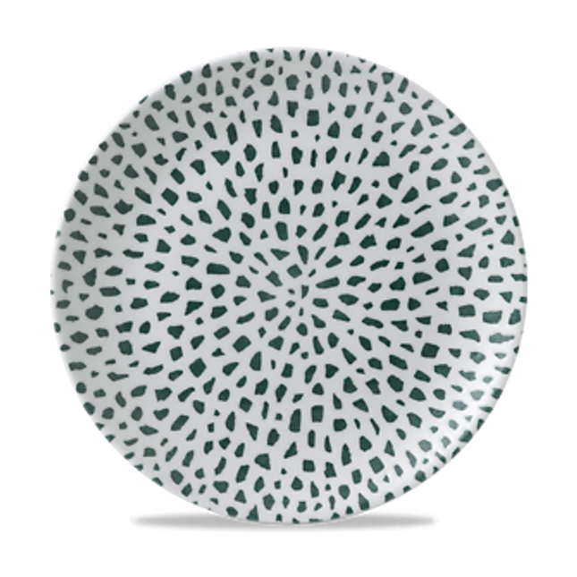 Terrazzo Green Coupe Plate 26cm 12/box