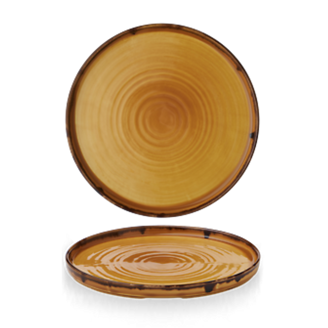Harvest Mustard Walled Plate 26cm 6/box