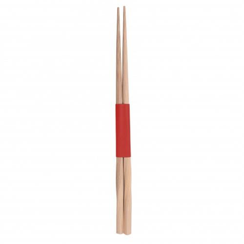 Twist Bamboo Chop Sticks with red band roll 24cm