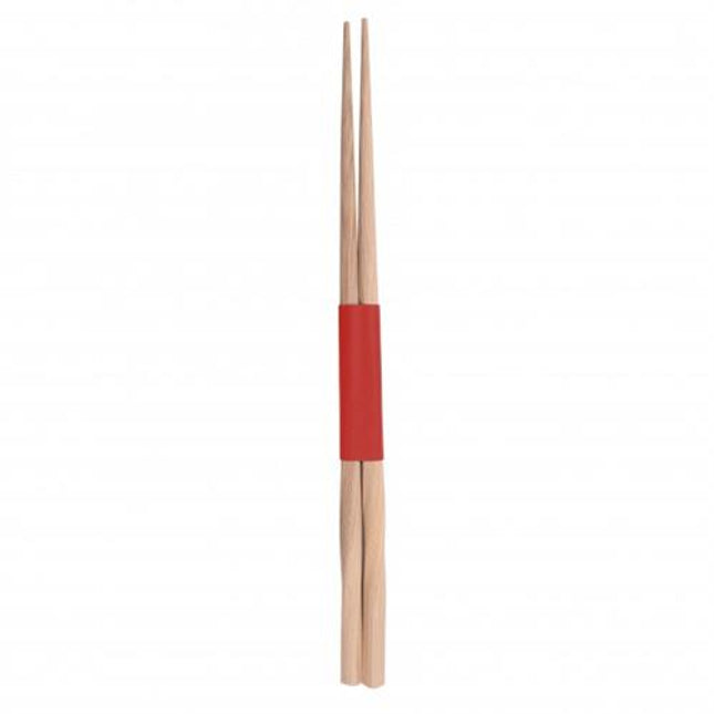 Twist Bamboo Chop Sticks with red bandrol 24cm