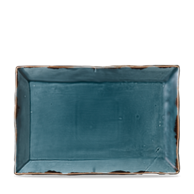 Harvest Blue Rectangle Tray 28x19cm 6/box