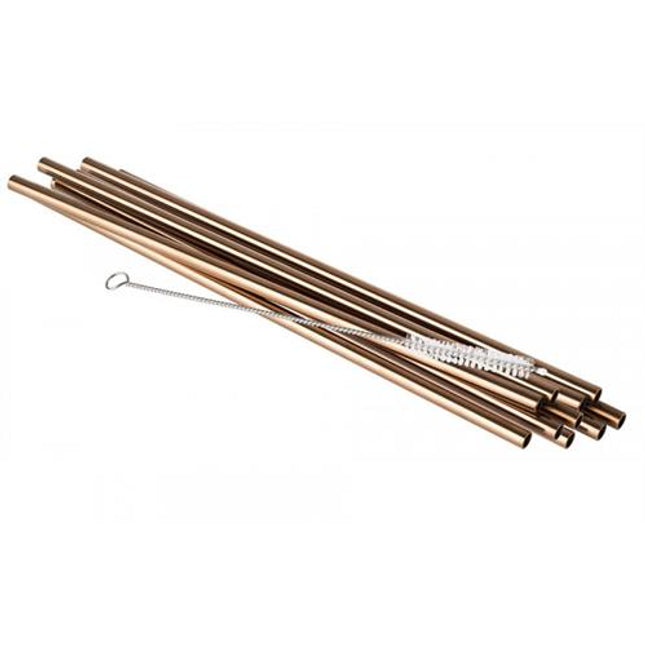 Metal Straw Copper 215*6 mm 10 straws + brush