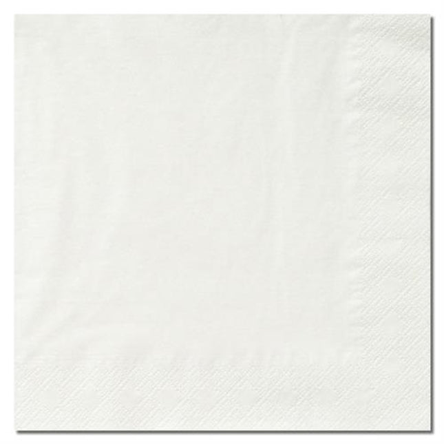 Cocktail Napkins, 24x24cm, 1/4 Fold, 3 ply 100 pcs, white