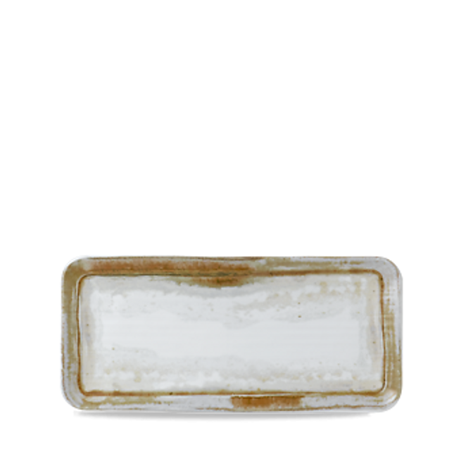 Sandstone Organic Coupe Rect Platter 34.6x15.6cm 6/box
