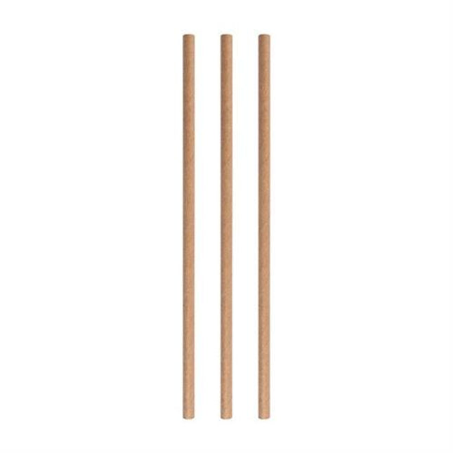 Paper straws 8 mm * 20 cm beige 250/pack