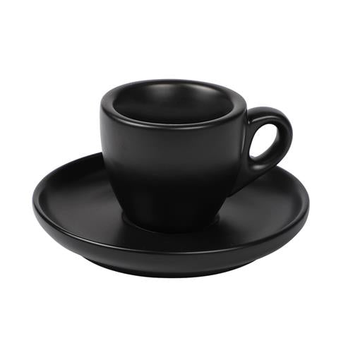 Espresso cup 55 ml & saucer black 6/box