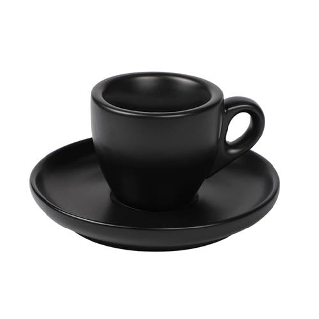Espresso cup 55 ml & saucer black 6/box