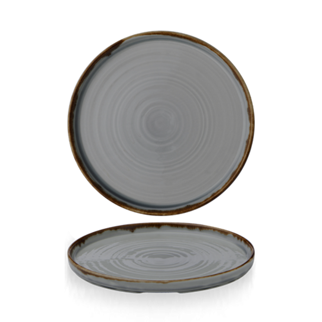 Harvest Grey Walled Plate 21cm 6/box