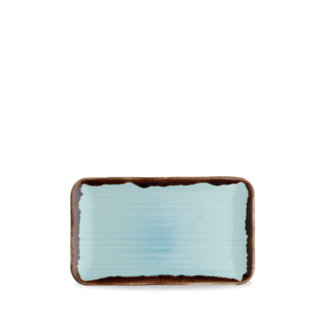 Harvest Turquoise Organic Rectangular Plate 27x16cm 12/box