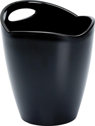 Ice Bucket Frosted Black Plastic 22*24 cm 3 L