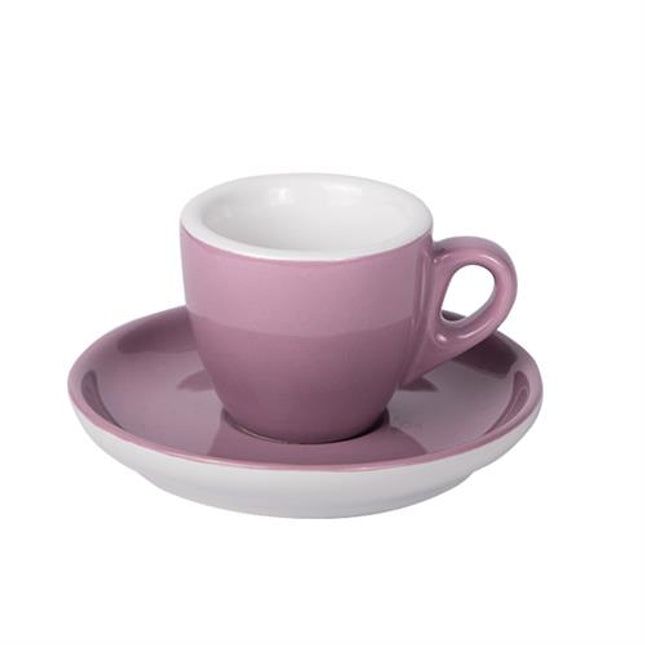 Purple Espresso cup with saucer 55ml 6/box