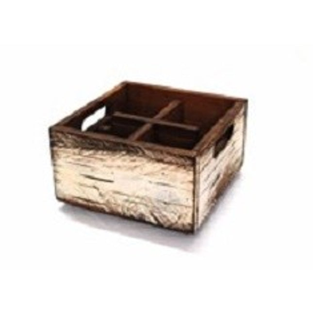 APS small wooden box, aged white