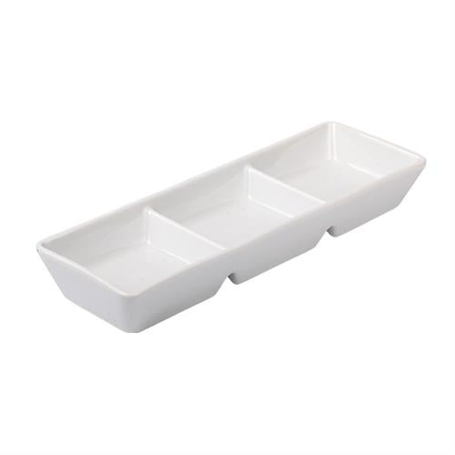 Sauce Dish with 3 Compartments 6*18.5 cm 18/box
