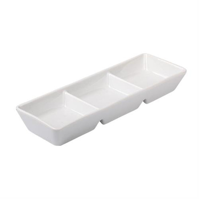 Sauce Dish with 3 Compartments 6*18,5 cm 12/box