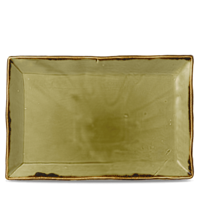 Harvest Green Rectangle Tray 34.5x23.3cm 6/box