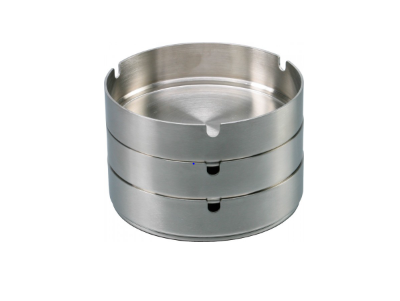 Ashtray stainless steel stackable Ø 12 cm
