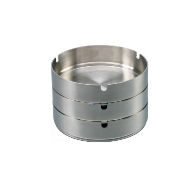 Ashtray stainless steel stackable Ø 12 cm