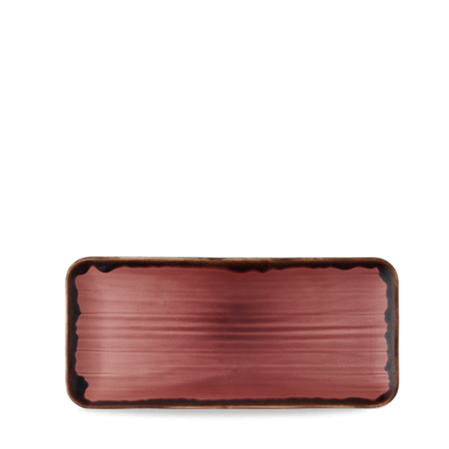 Harvest Plum Organic Coupe Rect, Platter 34,6x15,6cm 6/box