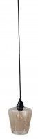 Suspended Lamp, Metallic Gray Glass H 22 Ø 14