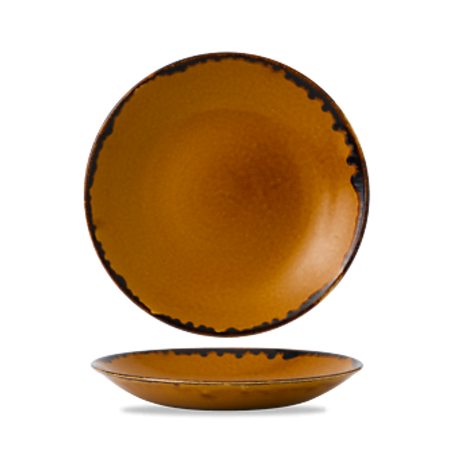 Harvest Brown Deep Coupe Plate 28.1cm 12/box