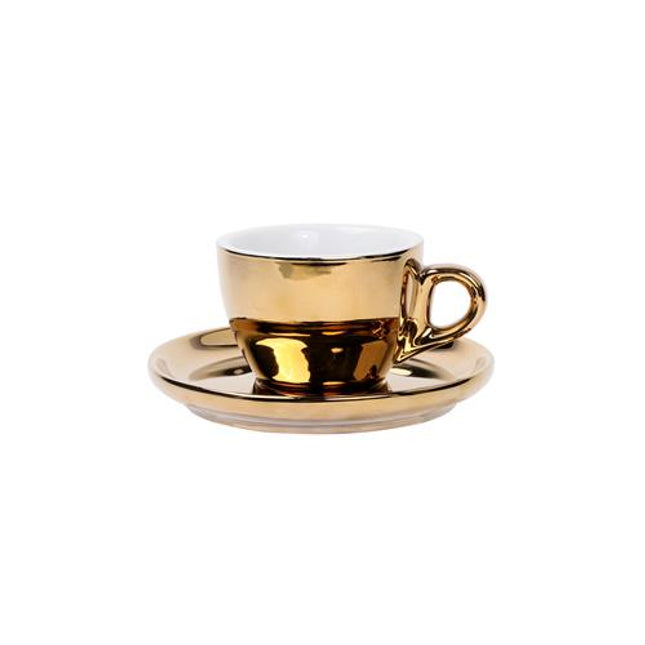Coffee Cup and Saucer Gold 160 ml 6/box