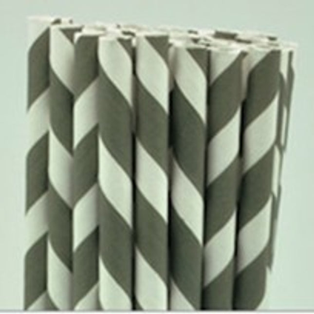 Paperstraw greywhite 8*255 mm