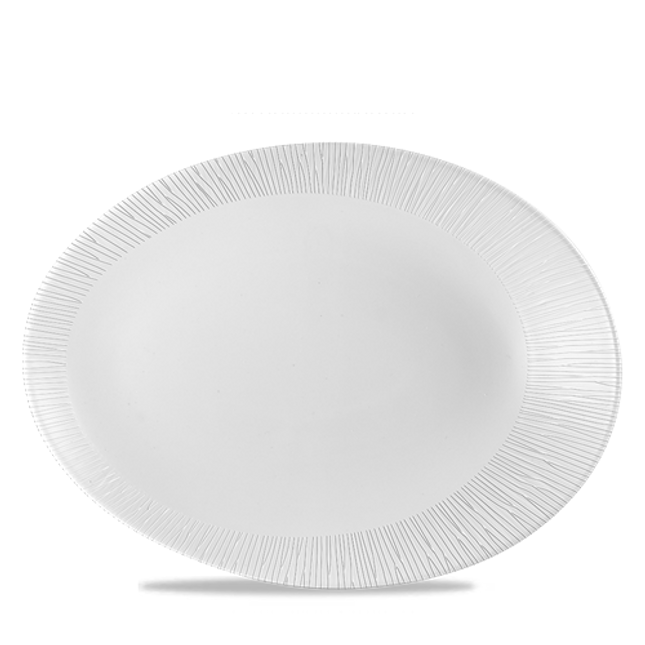 Bamboo Oval Plate 34.5cm x 18.5cm 12/box