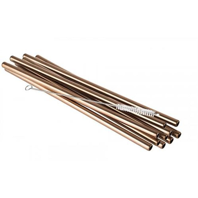 Metal Straw Copper 215*8 mm 10 straws + brush