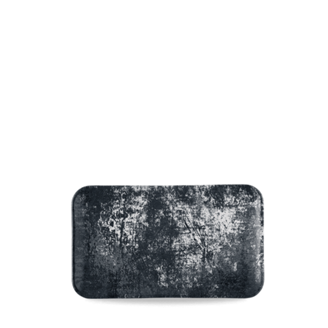 Urban Blk Organic Rectangular Plate 27x16cm 12/box