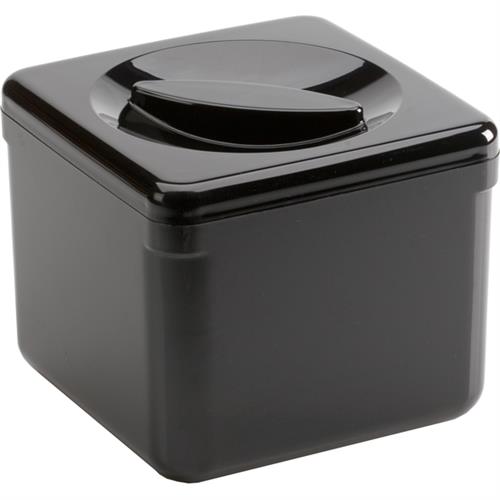 Icebox square black with drain inlet 3,4 L